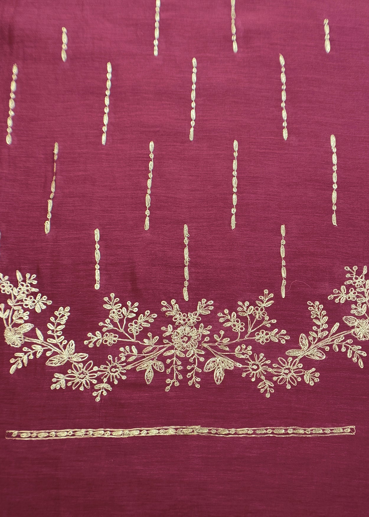 Pure mulmul suit set with pitta work

