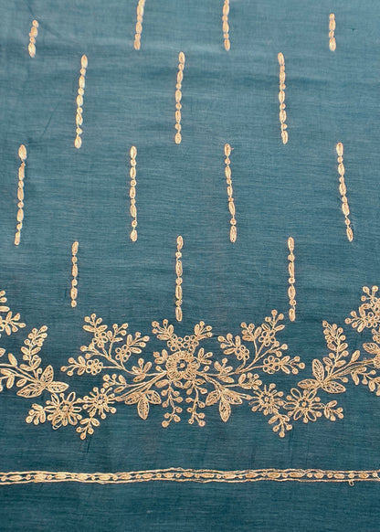 Pure mulmul suit set with pitta work

