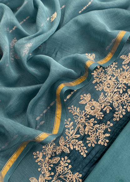 Handloom mulmul unstitched suit fabric

