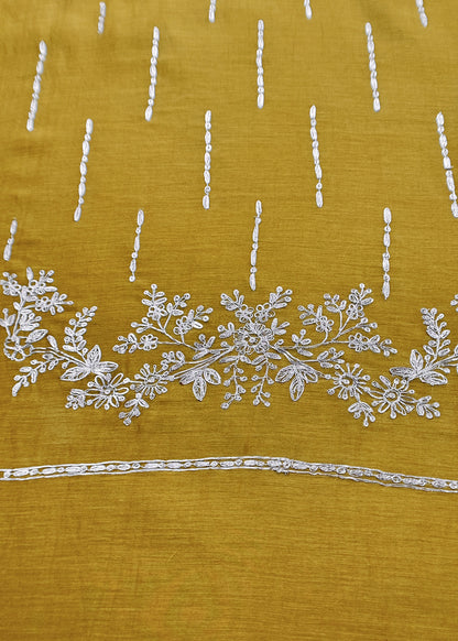 Pure mulmul suit set with pitta work

