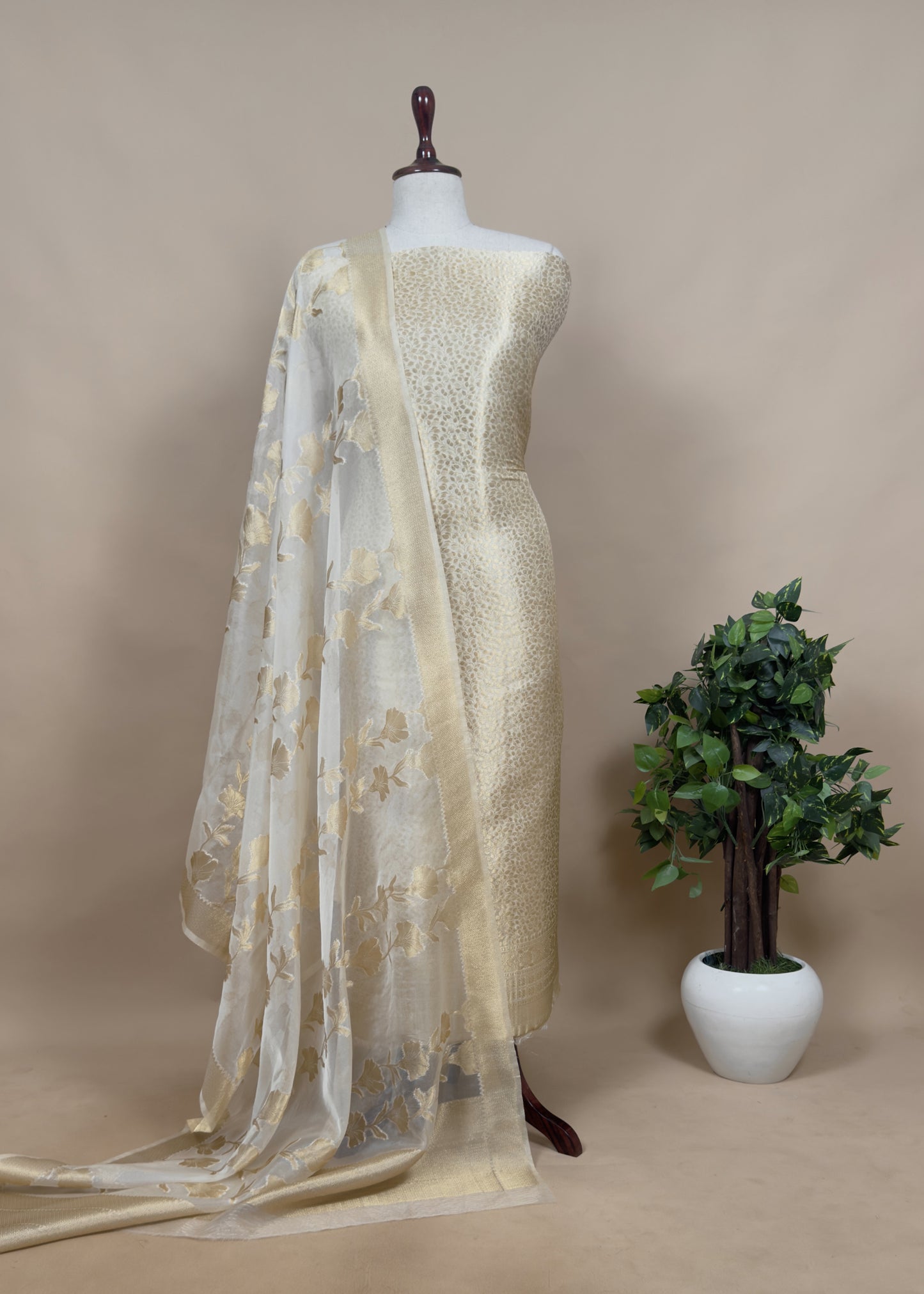 Wedding wear brocade suit

