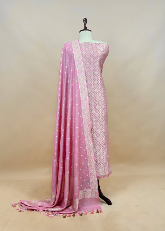 Banarasi Khaddi Georgette Suit for bridal trousseau

