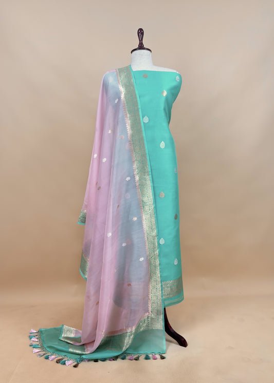 Kora silk suit for bridal trousseau


