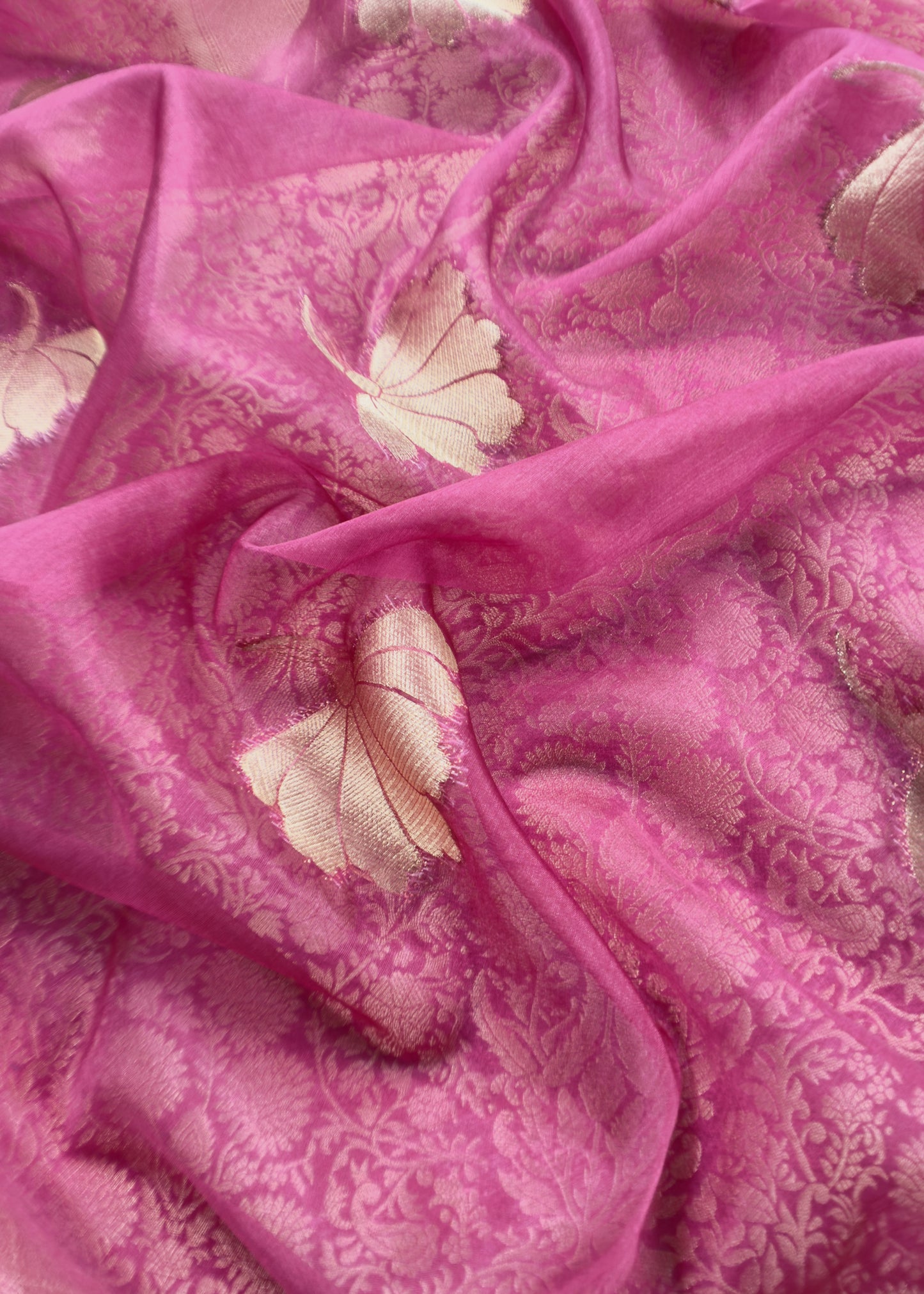 Indian Traditional Wear Brocade Organza Fabric

