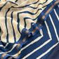 Blue Handloom Lehariya Maheshwari Silk Suit With Patola Border