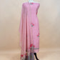 Pink Floral Jamdani Weave Unstitched Chanderi Suit