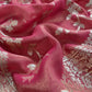 Mettalic Redish Pink Tissue Silk Suit Set