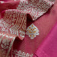 Mettalic Redish Pink Tissue Silk Suit Set