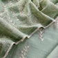 Sage Green Premium Summers Handloom Mul Kurta With Resham Thread Embroidery