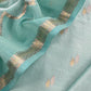 Sky Blue Banarasi Chanderi Silk Suit With Zig-Zag Dupatta