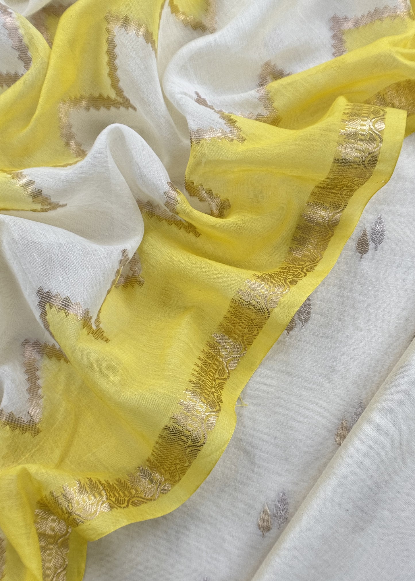 Pure banarasi silk unstitched suit with dupatta

