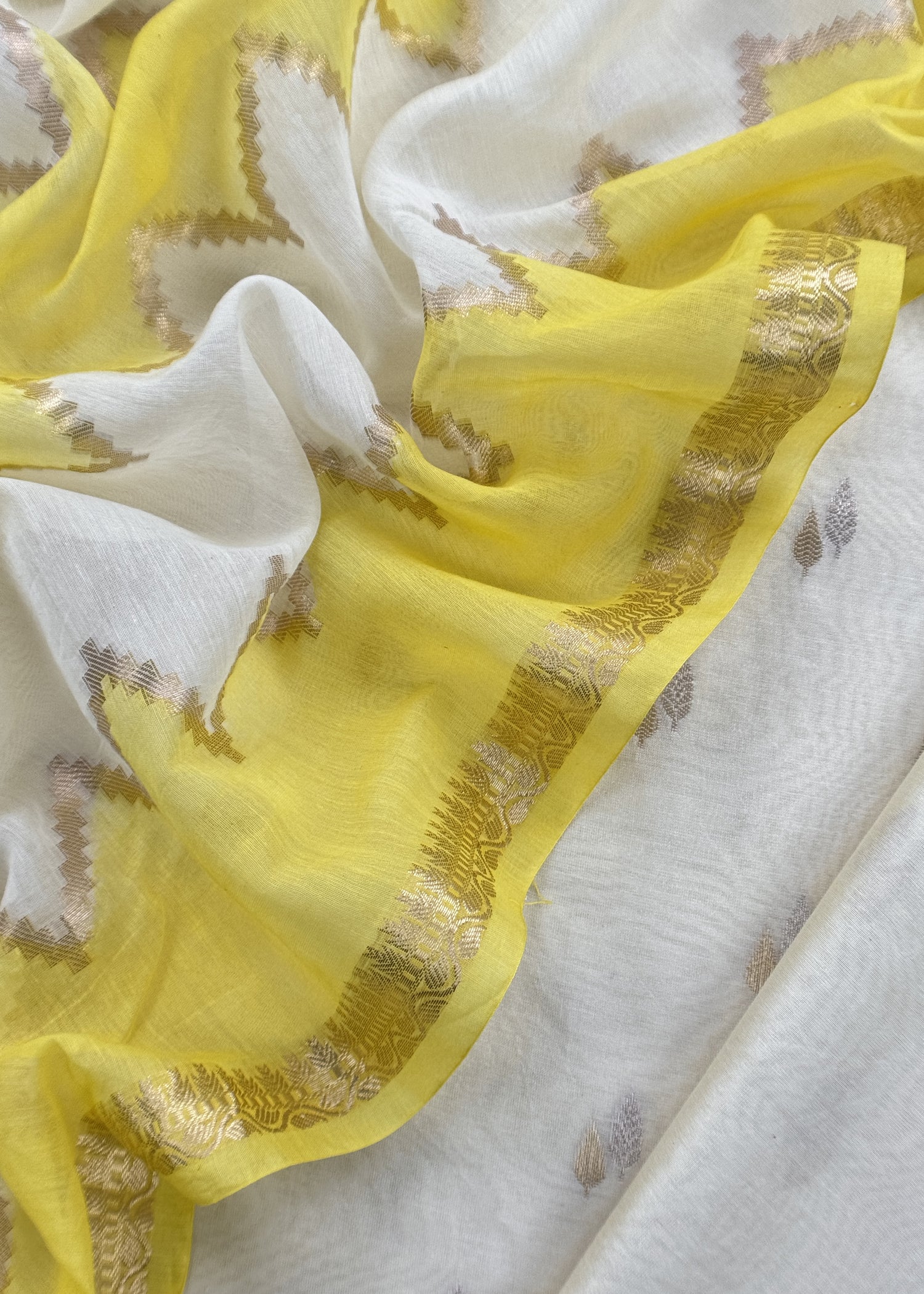 Pure banarasi silk unstitched suit with dupatta

