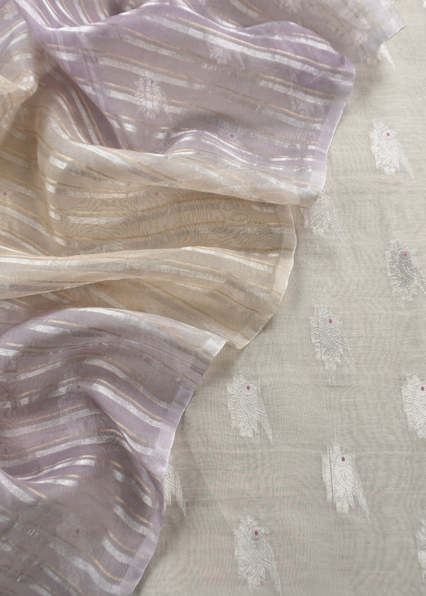 Luxury handloom tissue silk suit with dupatta

