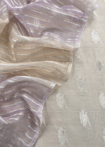 Luxury handloom tissue silk suit with dupatta

