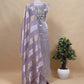 Purple Varanasi Brocade Silk Kurta And Double Panel Tissue Dupatta With Handwork