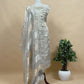 Pista Green Varanasi Brocade Silk Kurta and Double panel Tissue Dupatta With Handwork