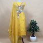Garden Of Dreams Luxe Green Handloom Kora Silk Suit Fabric With Appliqué Work And French Thread Embroidery