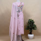 Garden Of Dreams Luxe Green Handloom Kora Silk Suit Fabric With Appliqué Work And French Thread Embroidery
