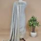 Beige Pure Handwoven Tissue Suit Silk With Meenakari Weaving