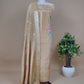 Beige Pure Handwoven Tissue Suit Silk With Meenakari Weaving