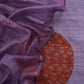 Purple Raw Silk kurta And Organza Dupatta With Ajrakh Appliqué Work