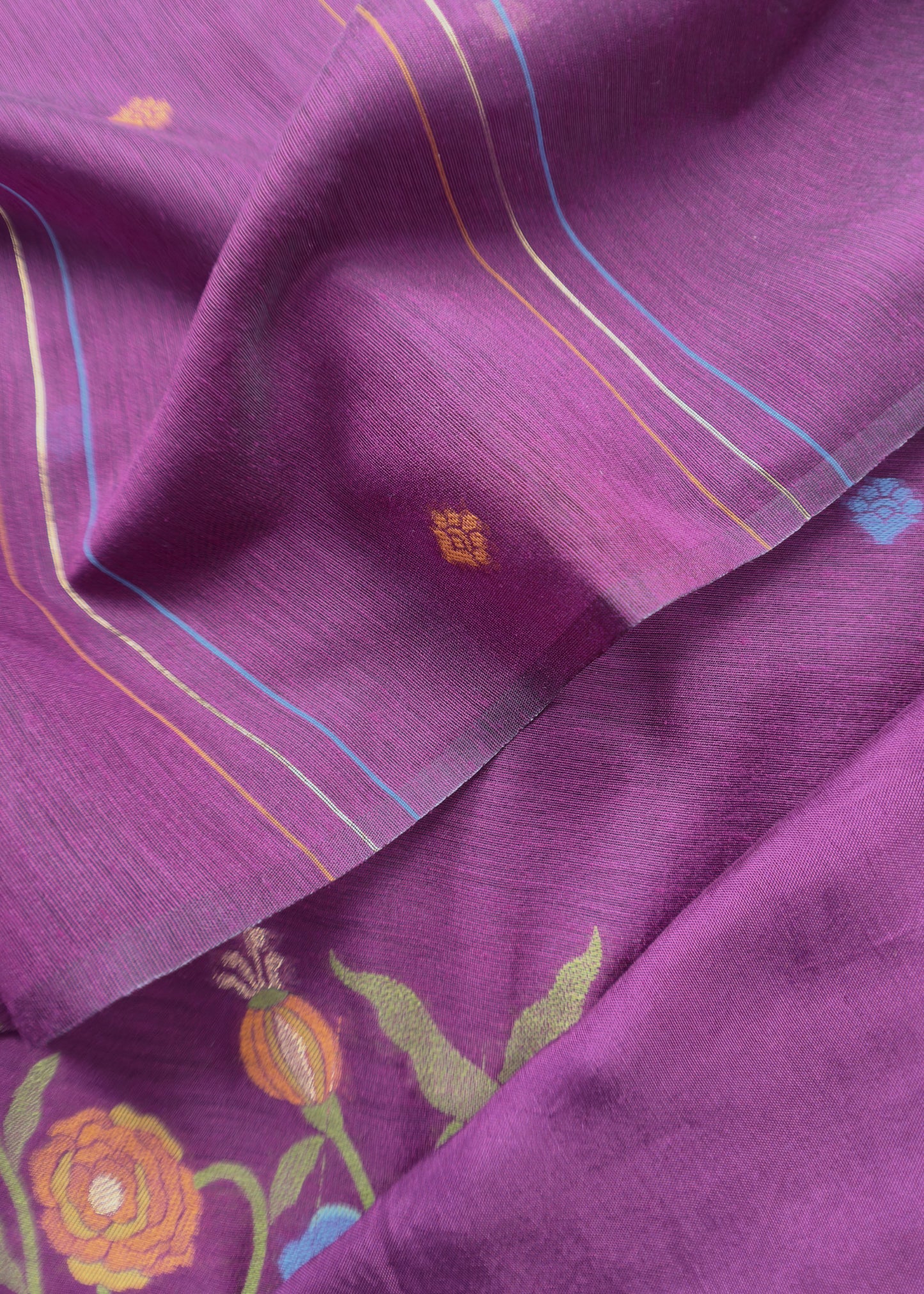 Floral Jamdani Weave Unstitched Chanderi Suit