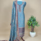 Blue Handwoven Kani Silk Unstitched Suit