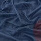 Dark Blue Raw Silk kurta And Organza Dupatta With Ajrakh Appliqué Work