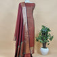 Wine Pure Silk Suit with Meenakari Multicolour Weaving