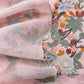 Garden Of Dreams Luxe Baby Pink Handloom Kora Silk Suit Fabric With Appliqué Work And French Thread Embroidery
