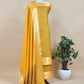 Yellow Pure Silk Suit with Meenakari multicolour weaving