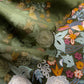 Garden Of Dreams Luxe Green Handloom Kora Silk Suit Fabric With Appliqué Work And French Thread Embroidery
