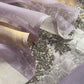 Purple Gold Varanasi Brocade Silk Kurta And Double Panel Tissue Dupatta With Handwork