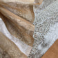 Gold Varanasi Brocade Silk Kurta And Double Panel Tissue Dupatta With Handwork
