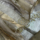 Sage Grey Varanasi Brocade Silk Kurta And Double Panel Tissue Dupatta With Handwork