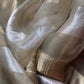 Sage Grey Varanasi Brocade Silk Kurta And Double Panel Tissue Dupatta With Handwork