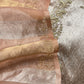 Peach Varanasi Brocade Silk Kurta And Double Panel Tissue Dupatta With Handwork