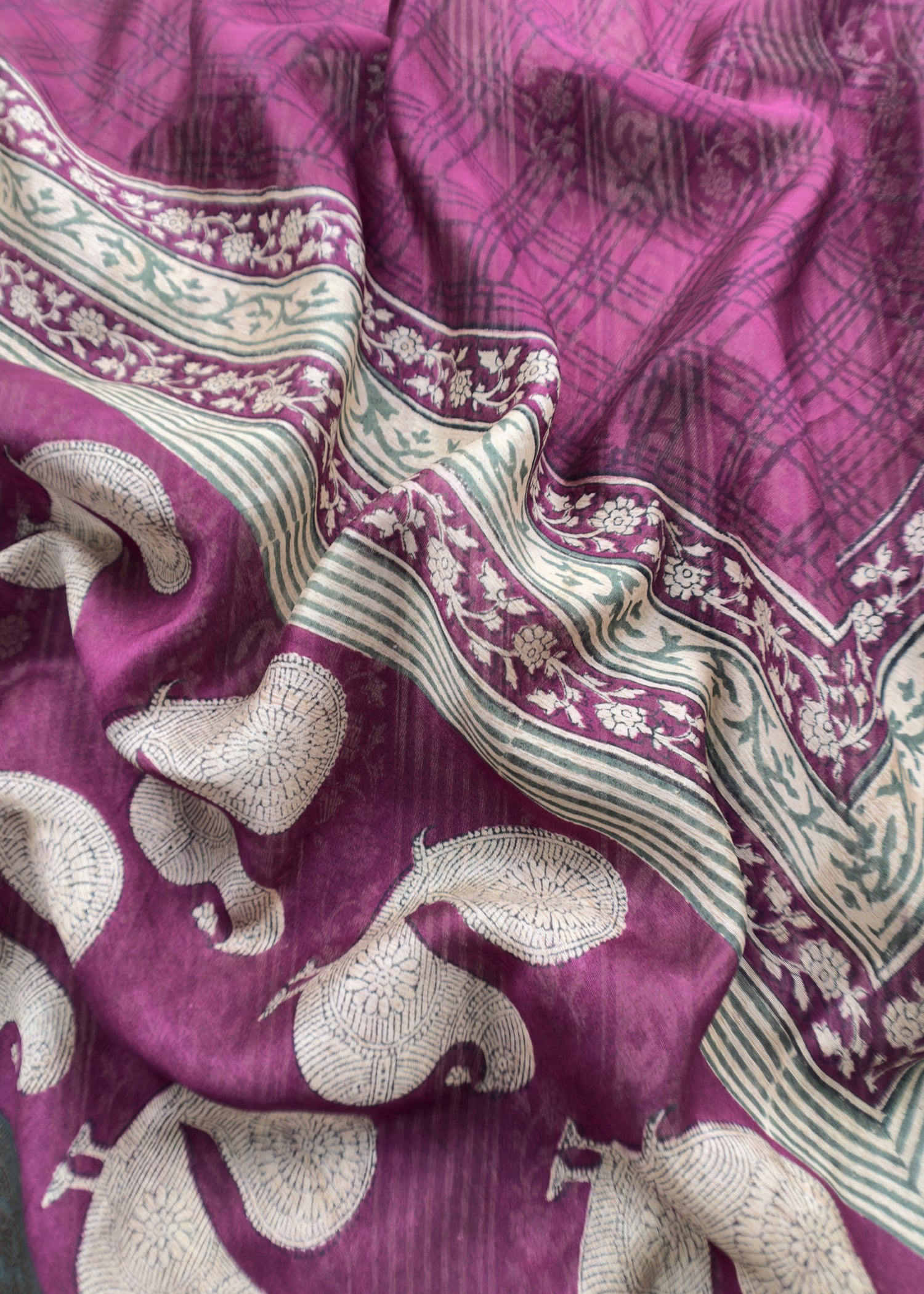 Pure maheshwari silk suit fabric

