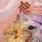 Pure organza suit set with 3d applique work

