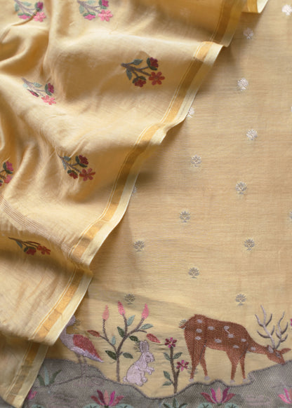 Summer wear Suit Pure Chanderi Fabric

