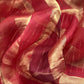 Gold And Red Pure Tissue Silk Woven Suit Fabric With Cutdana Handwork