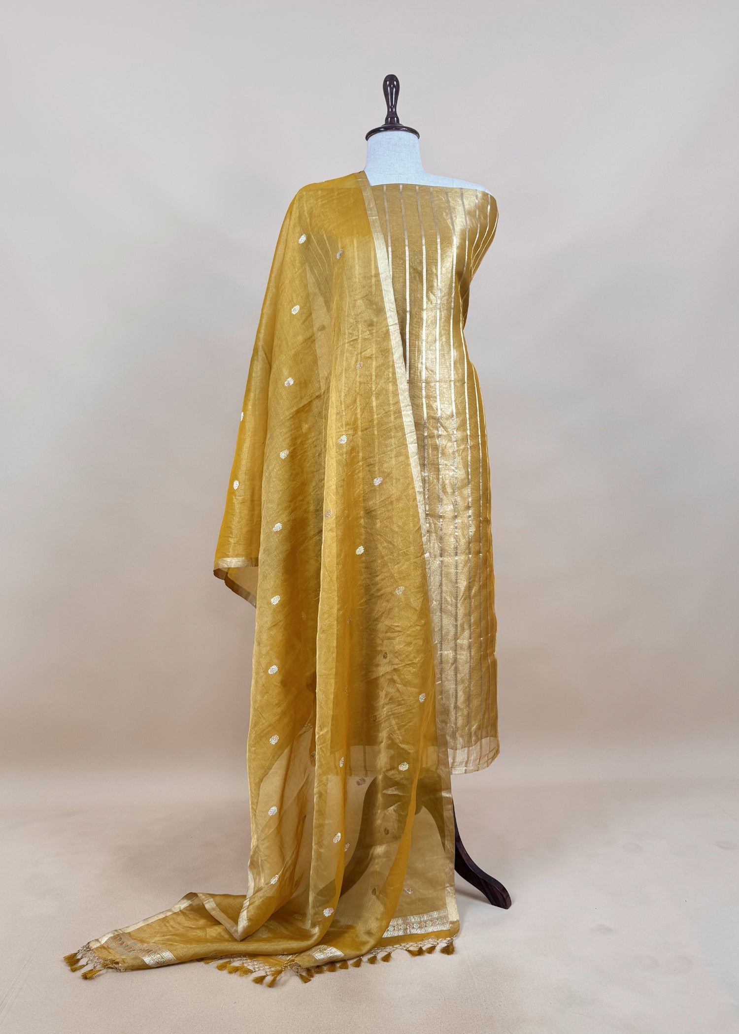 Buy wedding wear suit in tissue silk fabric