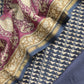 Blue Handloom Maheshwari Silk Suit With Hand Block Print