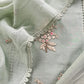 Mulmul suit set with woven floral embroidery