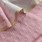 Baby Peach Handloom Silk Suit With Double Shade Dupatta