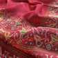 Red Black  Patola Maheshwari Silk Suit Set