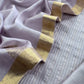 Lavender Handloom Silk Suit With Resham Embroidery