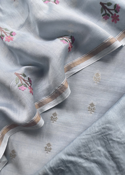 Mul chanderi silk suit gifting for women

