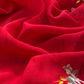 Tomato Red Pure Mulmul Suit Fabric With Applique Work