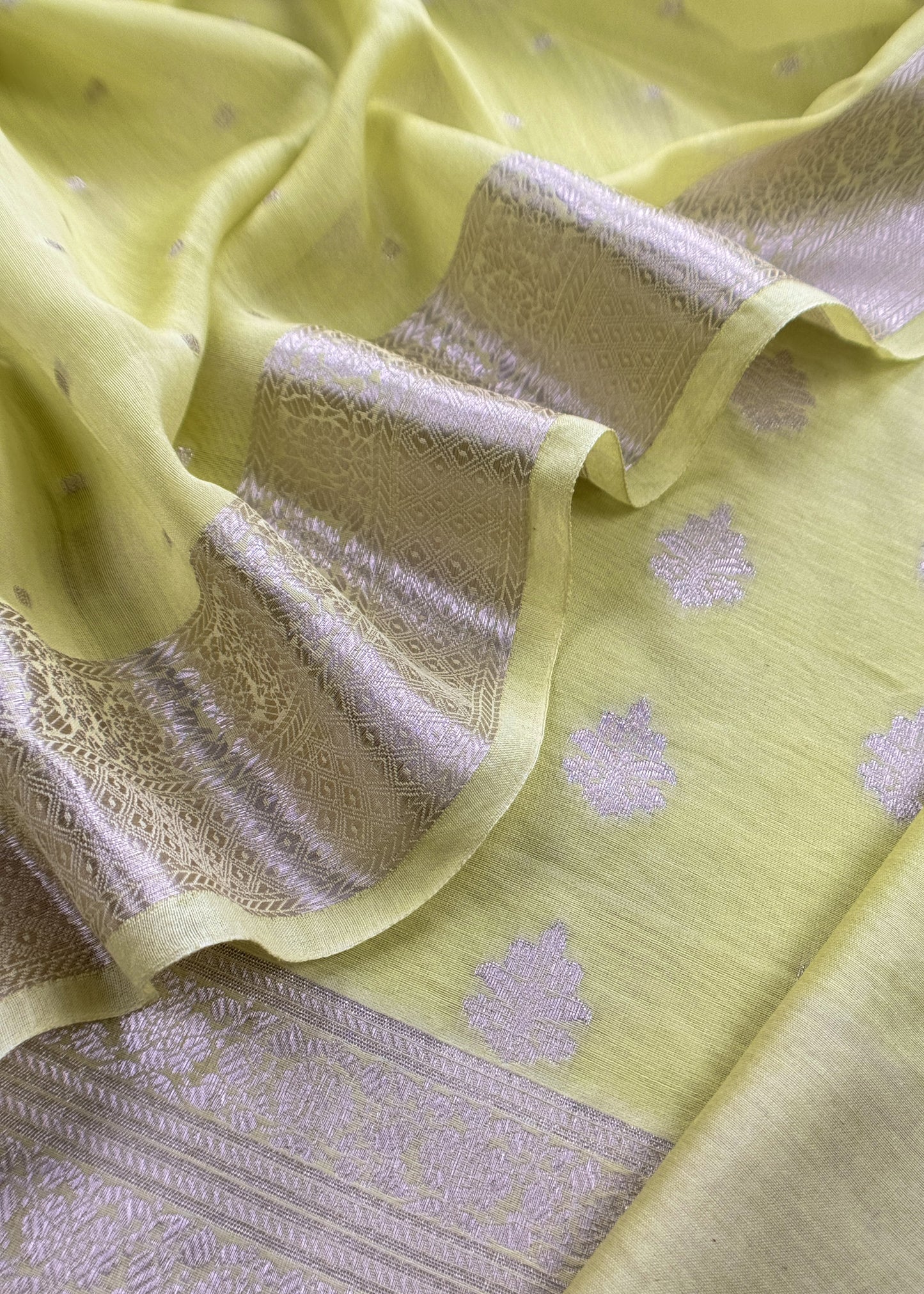 Pure banarasi silk unstitched suit with dupatta

